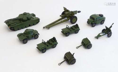 Toys: A quantity of Dinky Toys military vehicles comprising ...