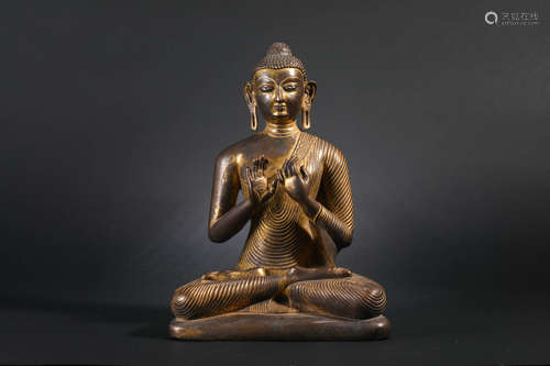 Qing Dynasty Gilt Bronze Buddha Statue