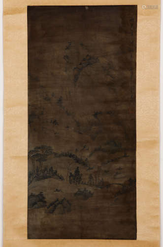 Chinese ink painting,
Wang Wu's landscape