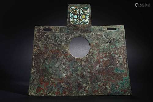 Han Dynasty Bronze Axe with Animal Pattern