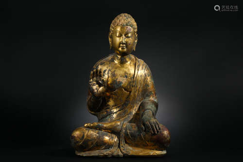 Han Dynasty Gilt Bronze
Statue of Sakyamuni