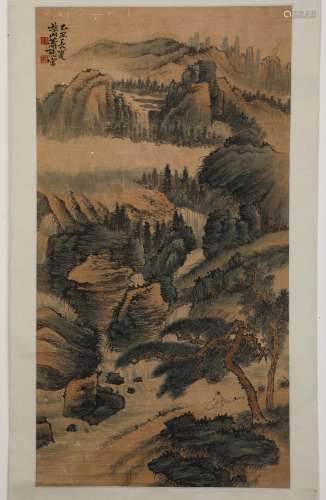 Chinese ink painting,
Xiao Xing's Landscape Painting