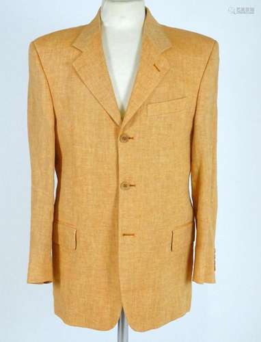 Vintage c A vintage linen jacket by Daniel Hechter, in a pea...