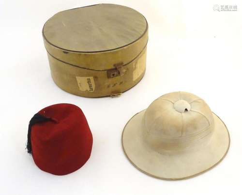 A 20thC Christy's London pith helmet for the Tropics, l...