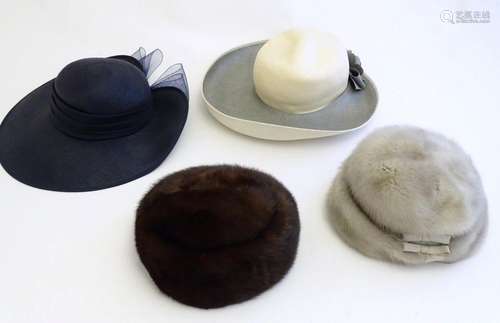 Vintage c 2 vintage fur hats from Dickins and Jones and Pand...