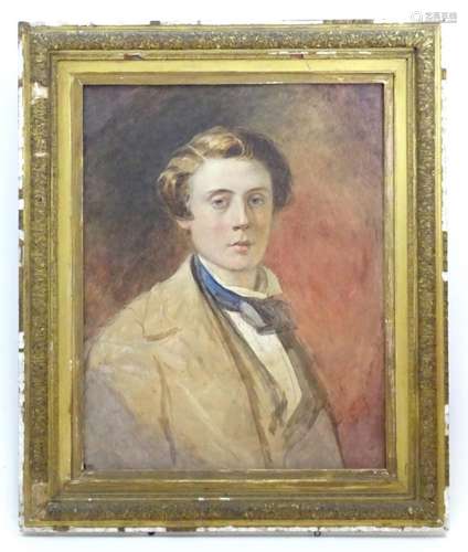 John Collingham Moore (1829-1880), Watercolour, Self portrai...