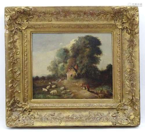 19th century, English School, Oil on canvas, A country lands...