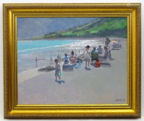 Peter Z Phillips, 20th century, Oil on canvas, Three childre...