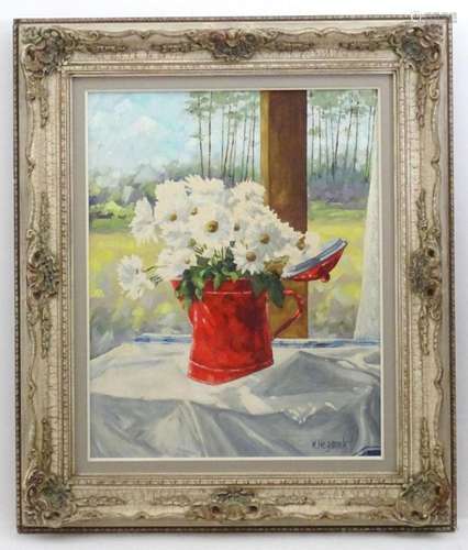 W. Heganek, 20th century, Oil on canvas, A still life study ...