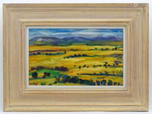 Andrew Walker, 20th century, Oil on canvas, Fields in Summer...