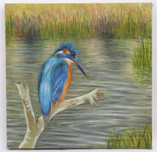 Evelyn Row, 20th century, Oil on canvas, Kingfisher, A portr...