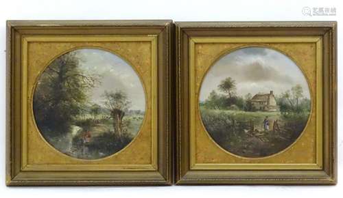 Manner of Georgina Lara (1840-1880), Oil on board, A pair of...