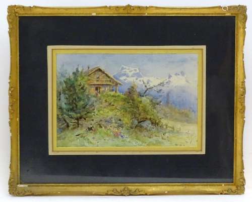 A. Morice, 19th century, Continental School, Watercolour, An...