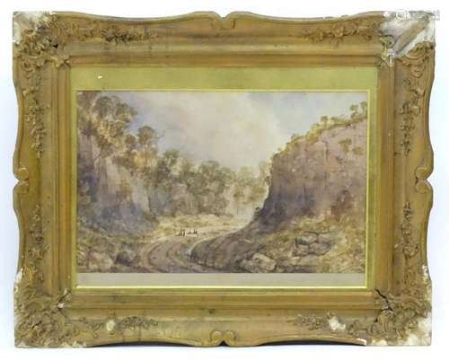 S. Parrott, 19th century, Watercolour, A landscape scene wit...