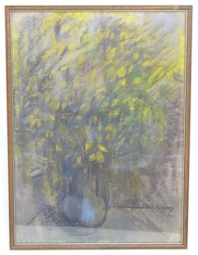 Indistinctly signed, 20th century, Pastel, A still life stud...