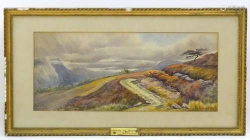 M. Ilchester, 19th century, Watercolour, Across the Moor at ...