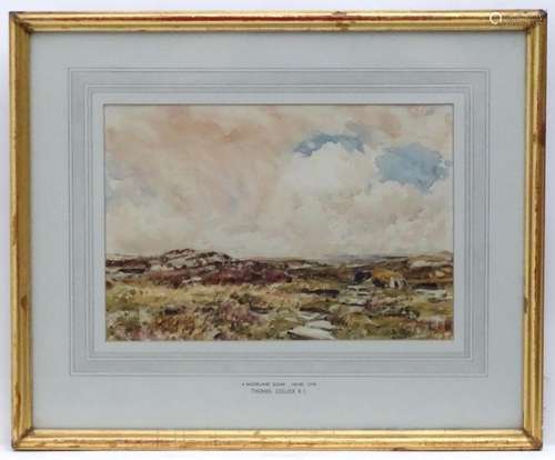 Thomas Collier (1840-1891), Watercolour, A Moorland scene, n...