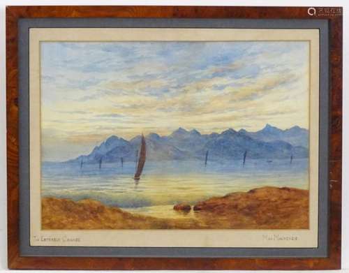 May Mackenzie, 20th century, Watercolour, Sailing boats off ...