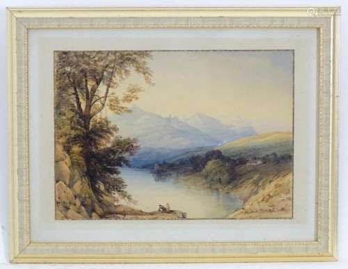 James Duffield Harding (1798-1863), Watercolour, A mountaino...