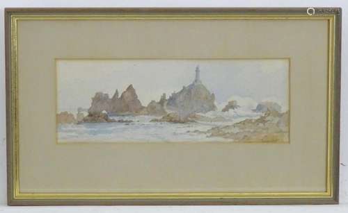 George Remington, 19th century, Watercolour, Corbiere Lighth...