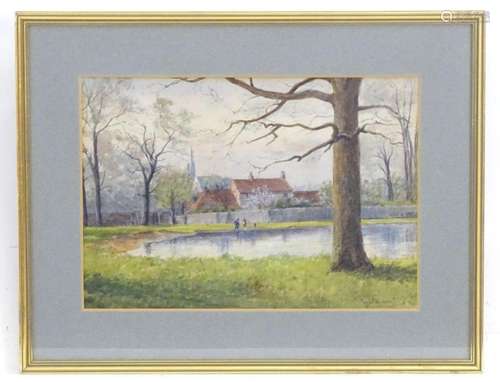 Frederick Charles Dixey (act. 1877-1920), Watercolour, A vie...