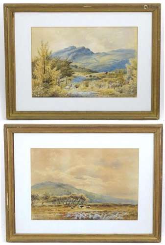 B. T. Wadham, 19th century, Watercolours, A pair of Scottish...