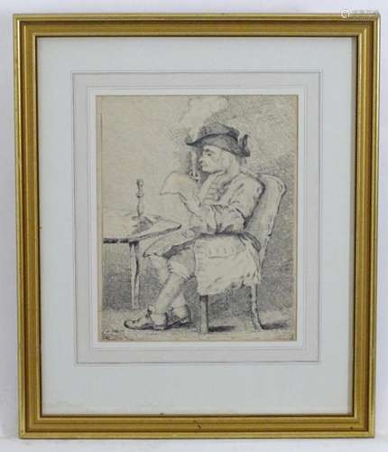 After William Hogarth (1697-1764), 19th century, Pen and ink...