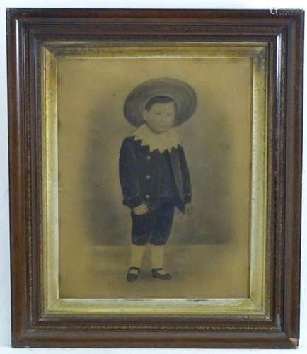 Late 19th century, Pastel on paper, A portrait of a four yea...