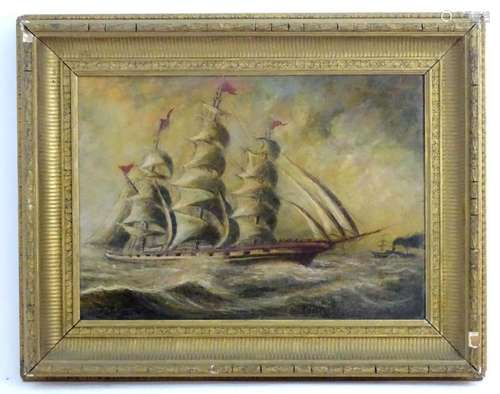 Dennis C. Randall, 19th / 20th century, Marine School, Oil o...