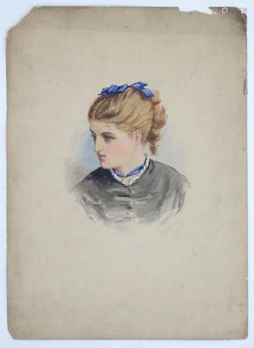 F. R. Stock, Early 20th century, Watercolour, A portrait of ...