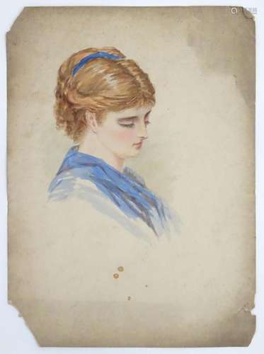 F. R. Stock, Early 20th century, Watercolour, A portrait of ...