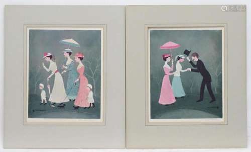 After Helen Layfield Bradley (1900-1979), Colour prints, Oh!...