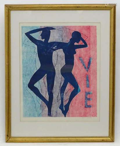 R. Cross, 20th century, Colour print, Vie - Life, Two figure...