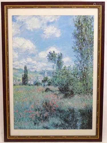 After Claude Monet (1840-1926), Colour print, View of Vetheu...