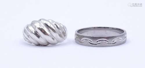 2 Silber Ringe 0.925 zus. 7,0 g.