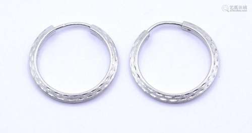 Paar Silber Creolen, Sterling Silber 0.925 D- 2,0 cm, zus.0,...