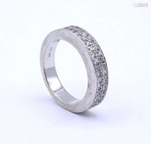 Sterling Silber Ring 0.925 mit rund facc.klaren Steinen, 6,6...