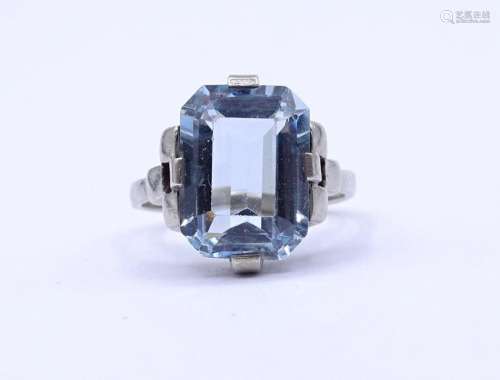 Silber Ring mit Blautopas,ungest.,4,8 g.,