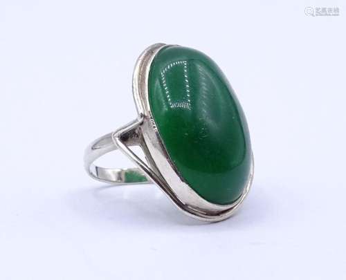 Silber Ring mit Aventurin Cabochon,Sterling Silber 0.925