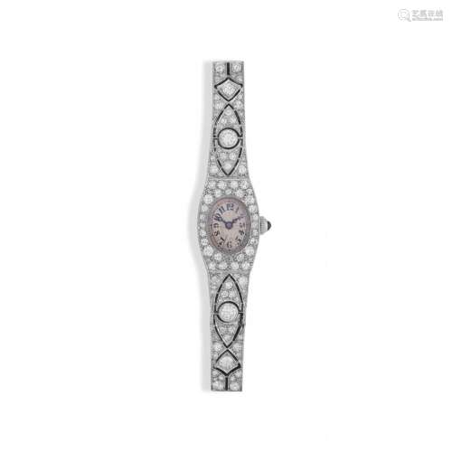 Lady's diamond cocktail watch, 1930s