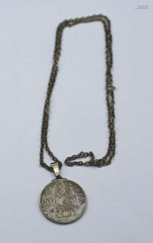 Münzanhänger "2 1/2 Gulden 1961" an Silberkette