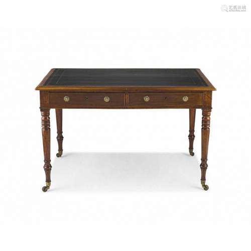 A mahogany writing table, 19th century