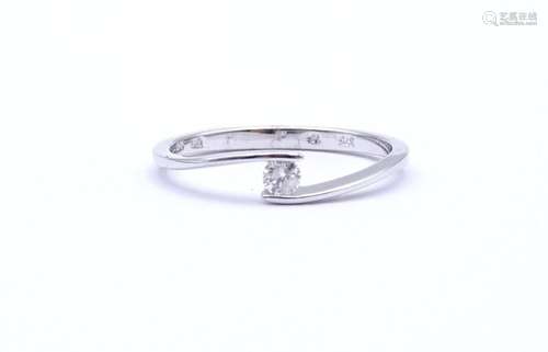 WG Ring 0.375 mit Brillant 0,10ct.,