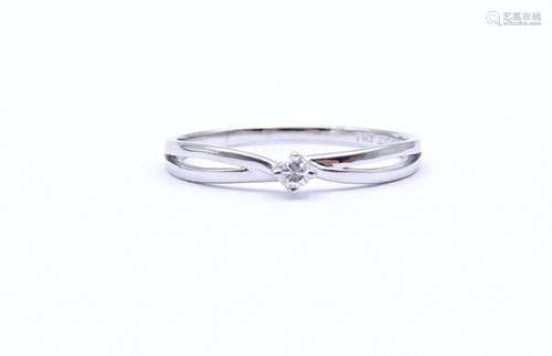 WG Ring 0.375 mit Brillant 0,05ct.,