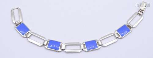 Emailliertes Silber Armband SuB 0.835, L- 18cm, 14,9 g.
