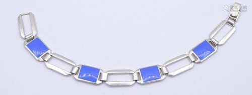 Emailliertes Silber Armband SuB 0.835, L- 18cm, 14,9 g.