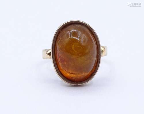 333er RG Ring mit einen Bernstein Cabochon,5,3gr., RG 55