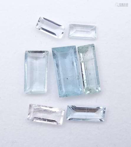 Konvolut Aquamarine, zus.ca. 11,6ct.