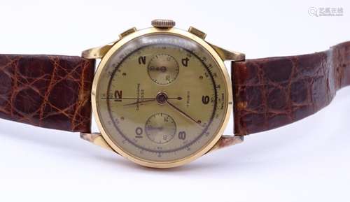 HAU "Chronographe Suisse" 18K Gold,mechanisch,Werk...