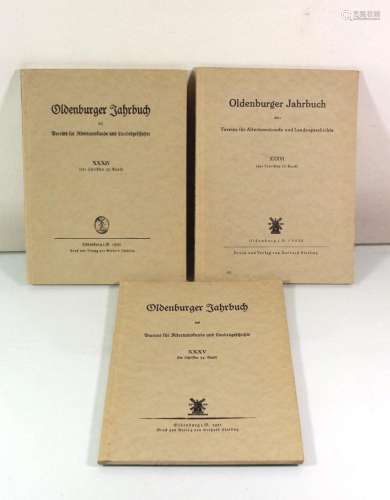 3x Oldenburger Jahrbücher, 1930, 1931 u. 1932.